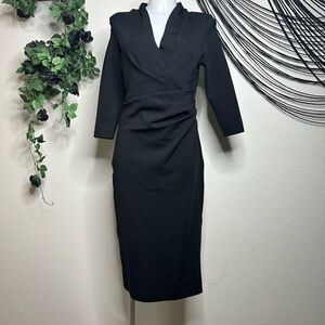 Express Black Asymmetrical Sheath Dress